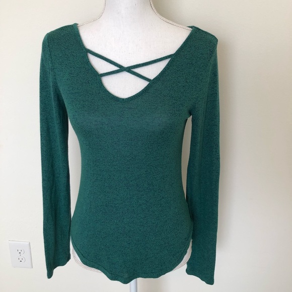 SO forest green  blouse - Picture 2 of 5